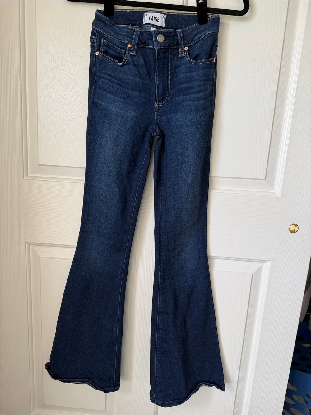 PAIGE Dark Indigo Flare Jeans